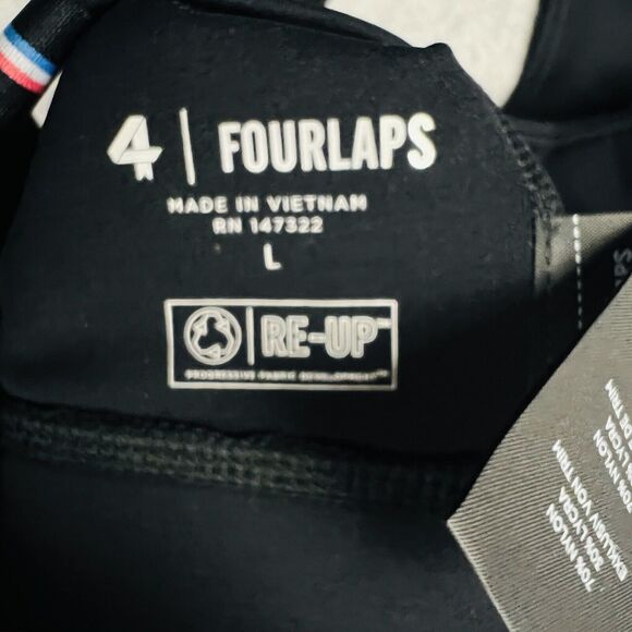 Fourlaps Sports Bra Womens L Black Infinity Crossback Support Stretch 4Laps NEW - Picture 13 of 16